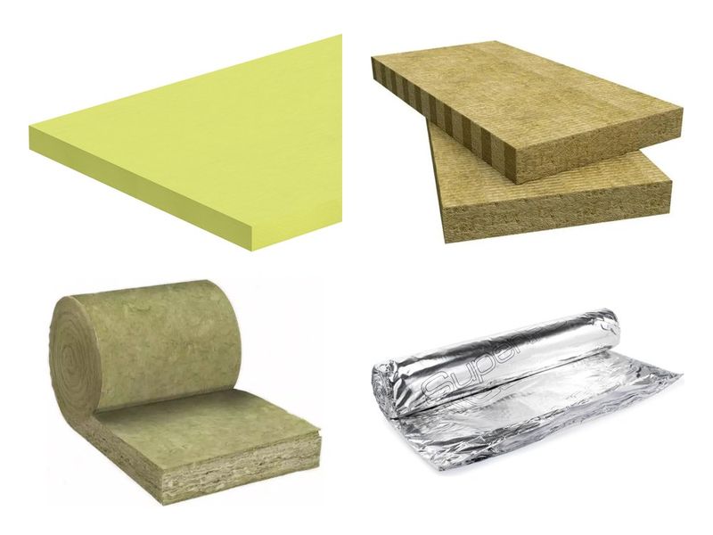 Insulation boards, mineral wool slabs and rolls, and multifoil
